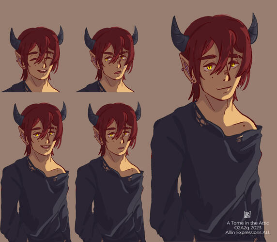 Allin Sprite and Expressions - "A Tome in the Attic"