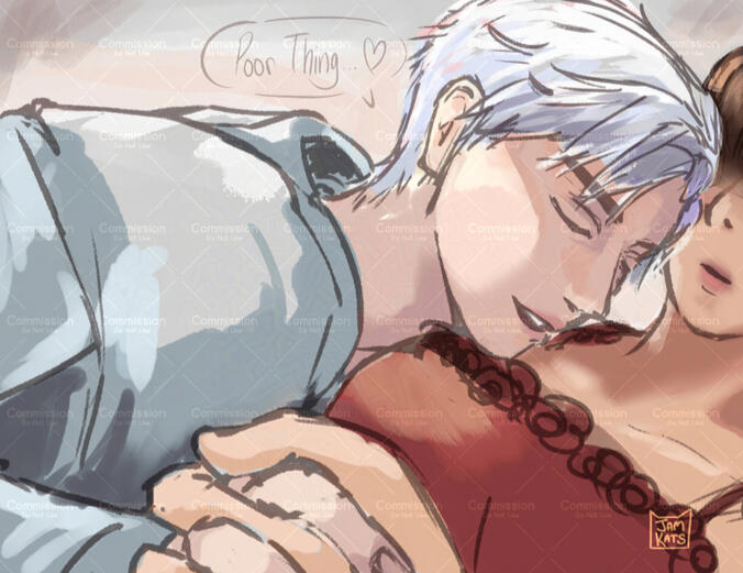 FANART COMMISSION - Sketch/No-Rendered commission of Sylus from Love and Deep Space