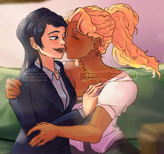 CROPPED - CG 3 for My Sweet Fairy (2026). There are several variations of this CG (2 LIs, and 3 MC skin tone variations)