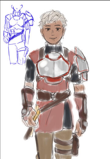Concept Sketch (Player Character). Character designed for a battle action fantasy visual novel, "Demon's Curse". Concept Sketch (Player Character). Character designed for a battle action fantasy visual novel, "Demon's Curse".